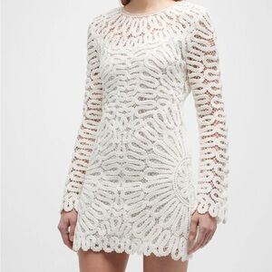 Simkhai Women's McCall Cage Crochet Embroidery Mini Dress Size 0